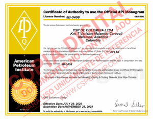 API 5B Certificate